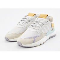 Кроссовки Adidas Nite Jogger белые с бежевым